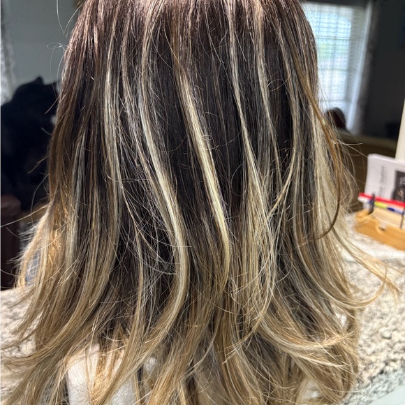 Stylish Brown and Blonde Women's Wig - Picture 2 of 10